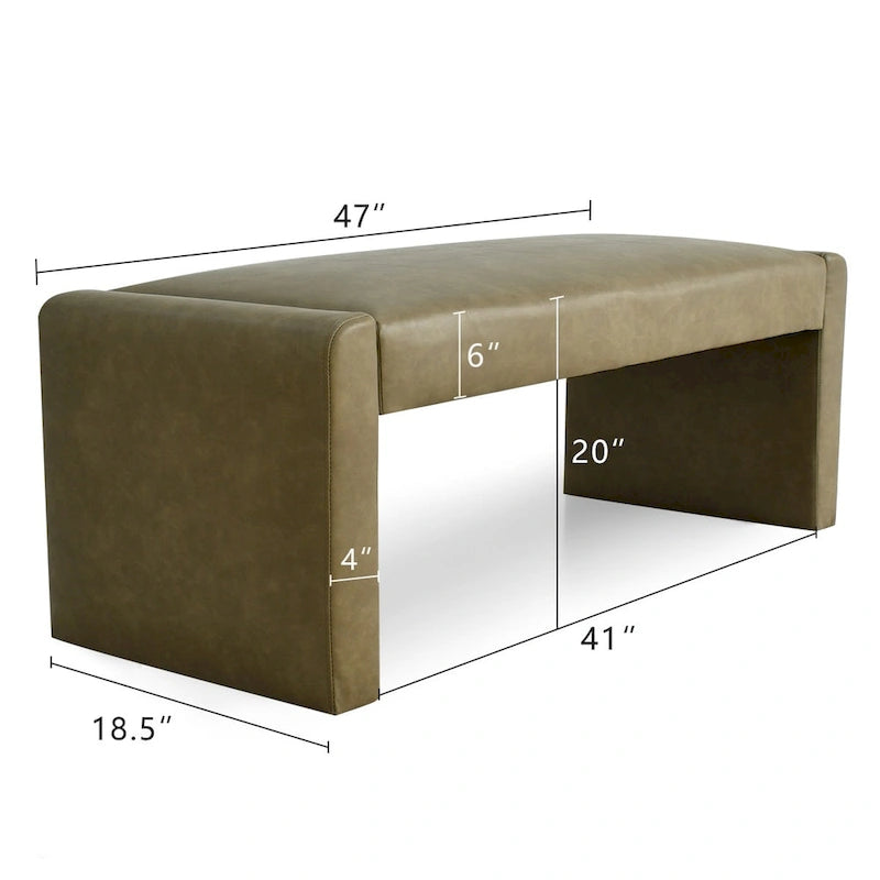 Banc cascade moderne en similicuir 47