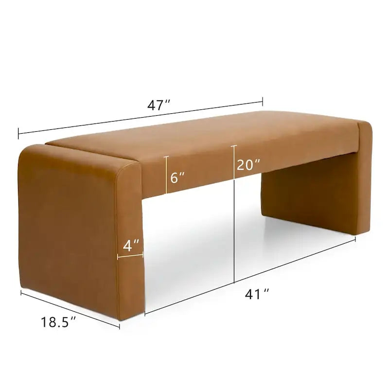Banc cascade moderne en similicuir 47
