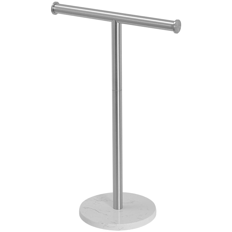 Porte-serviettes en T avec base en marbre naturel