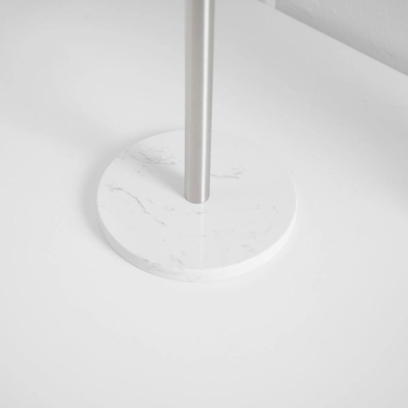 Porte-serviettes en T avec base en marbre naturel