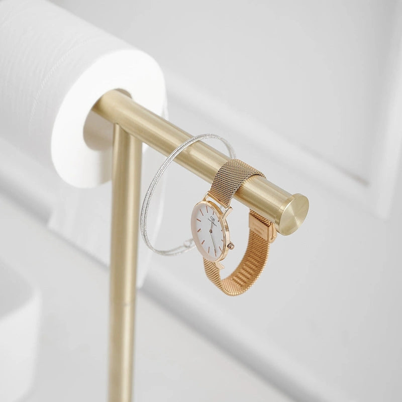 Porte-serviettes en T avec base en marbre naturel