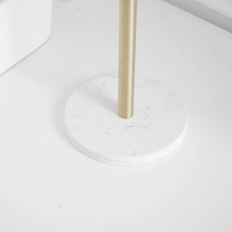 Porte-serviettes en T avec base en marbre naturel