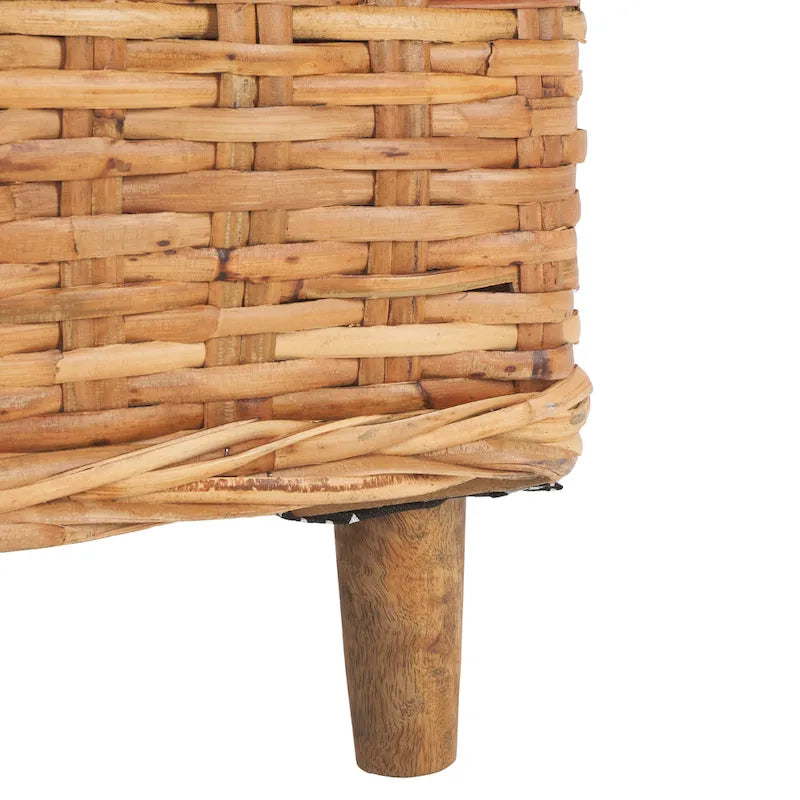 Fauteuil en rotin Barrel avec coussin – 29Lx27Px33H