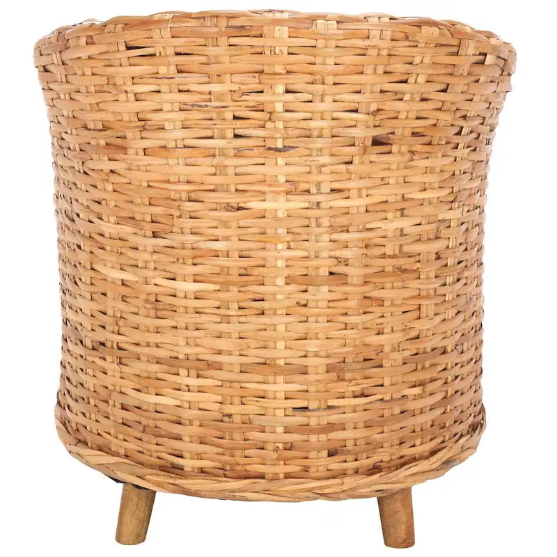 Fauteuil en rotin Barrel avec coussin – 29Lx27Px33H