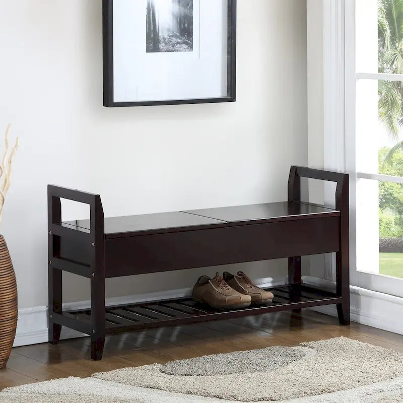 Banc à chaussures de rangement Espresso