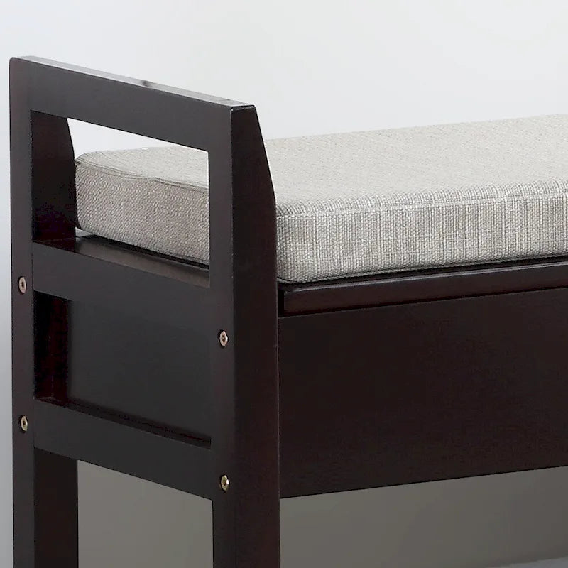Banc à chaussures de rangement Espresso