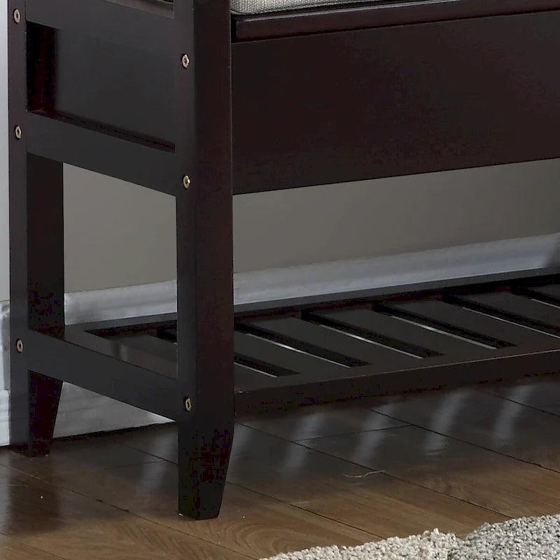 Banc à chaussures de rangement Espresso