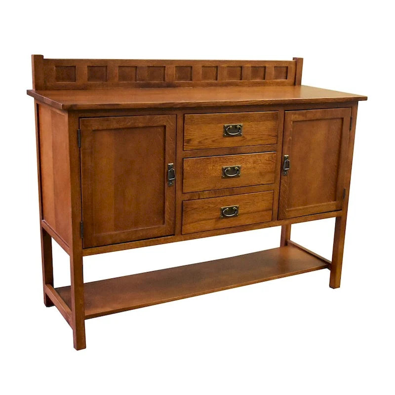 Buffet Mission avec 3 tiroirs et 2 portes - 147 cm