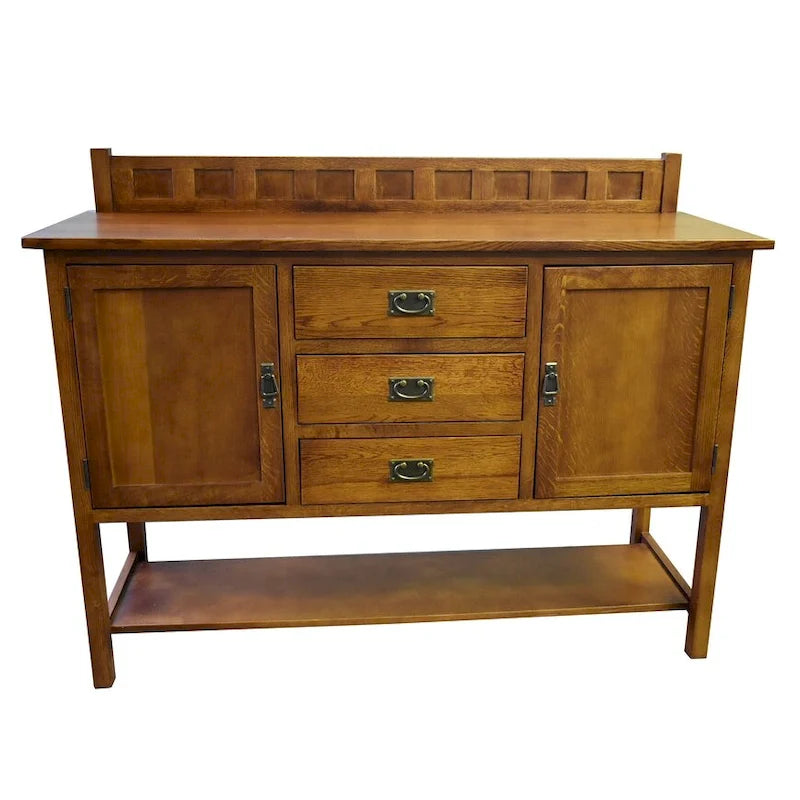 Buffet Mission avec 3 tiroirs et 2 portes - 147 cm