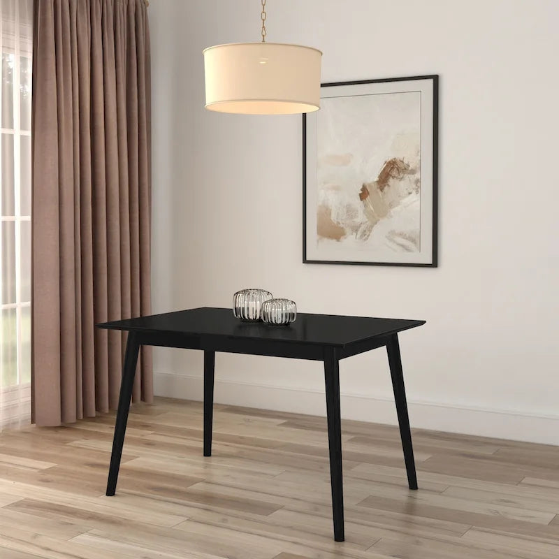 Table à manger moderne du milieu du siècle, 48 pouces, en pin massif