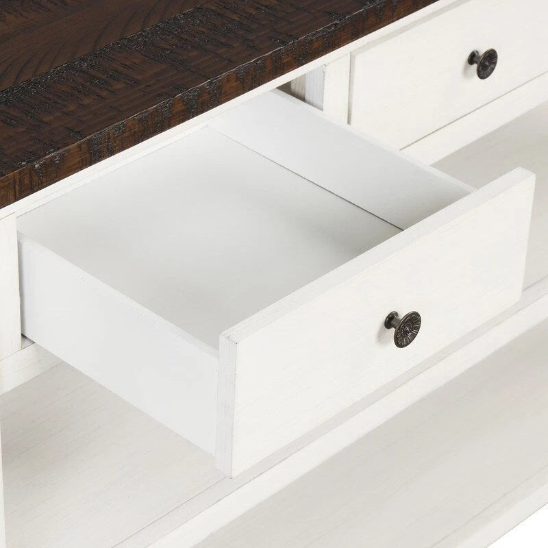Table de canapé moderne en bois massif