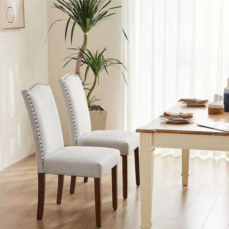 Chaises de salle à manger rembourrées modernes, lot de 2