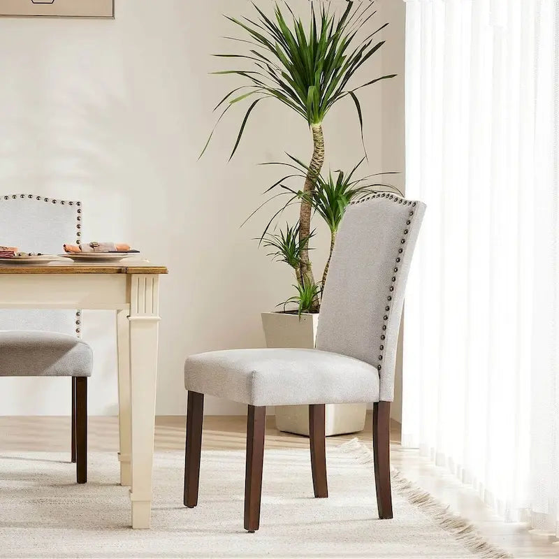 Chaises de salle à manger rembourrées modernes, lot de 2
