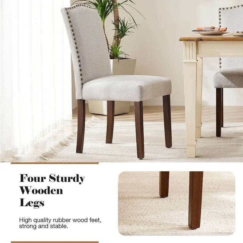 Chaises de salle à manger rembourrées modernes, lot de 2