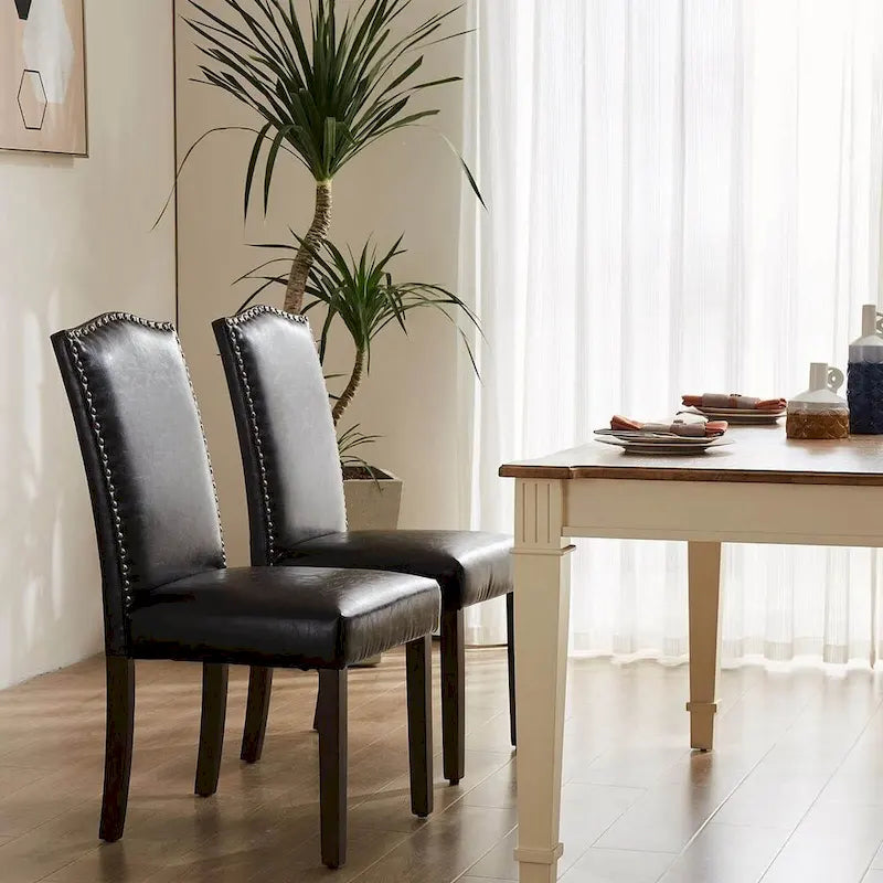 Chaises de salle à manger rembourrées modernes, lot de 2