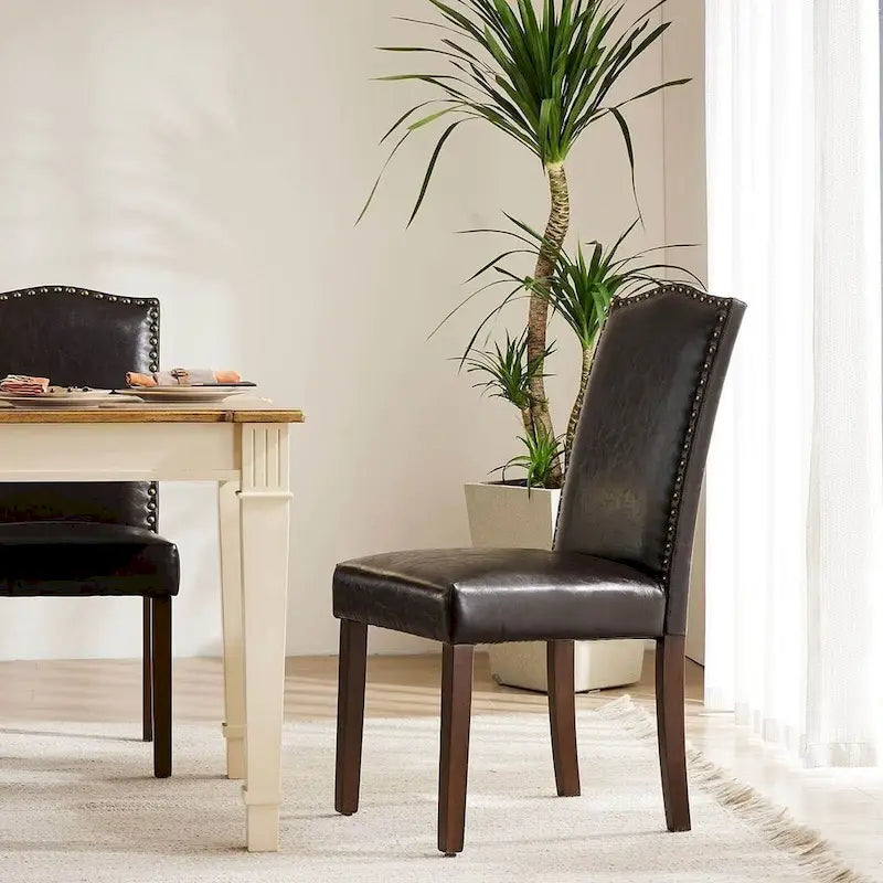 Chaises de salle à manger rembourrées modernes, lot de 2