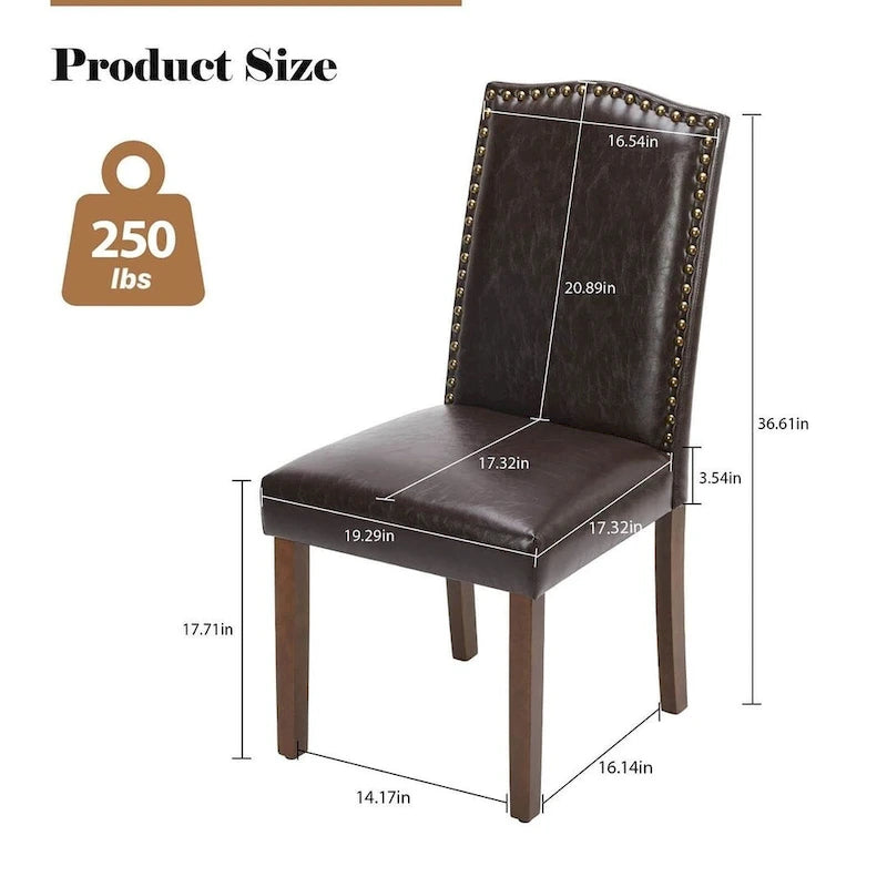 Chaises de salle à manger rembourrées modernes, lot de 2