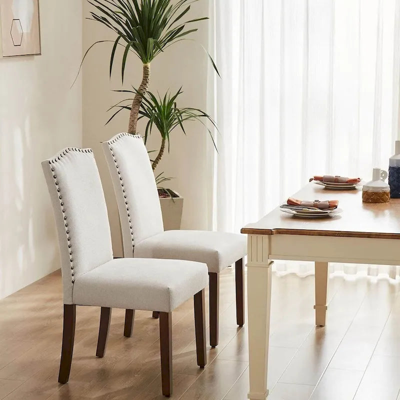 Chaises de salle à manger rembourrées modernes, lot de 2