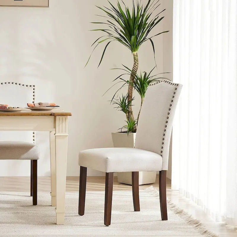 Chaises de salle à manger rembourrées modernes, lot de 2