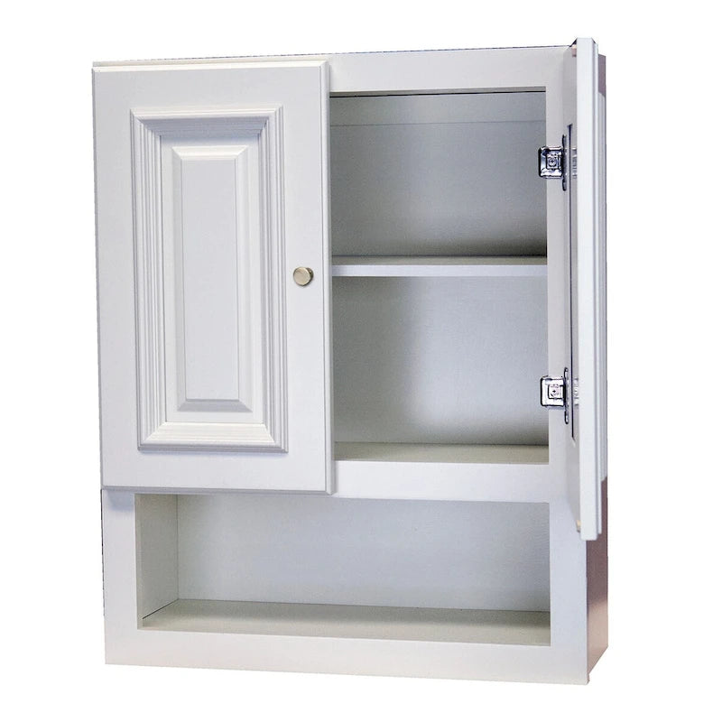 Meuble haut de salle de bain blanc lin