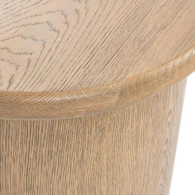 Table d'appoint ronde en placage de chêne de 22 pouces